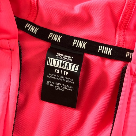 Victoria secret Pink bright pink athletic zip up - Picture 3 of 4